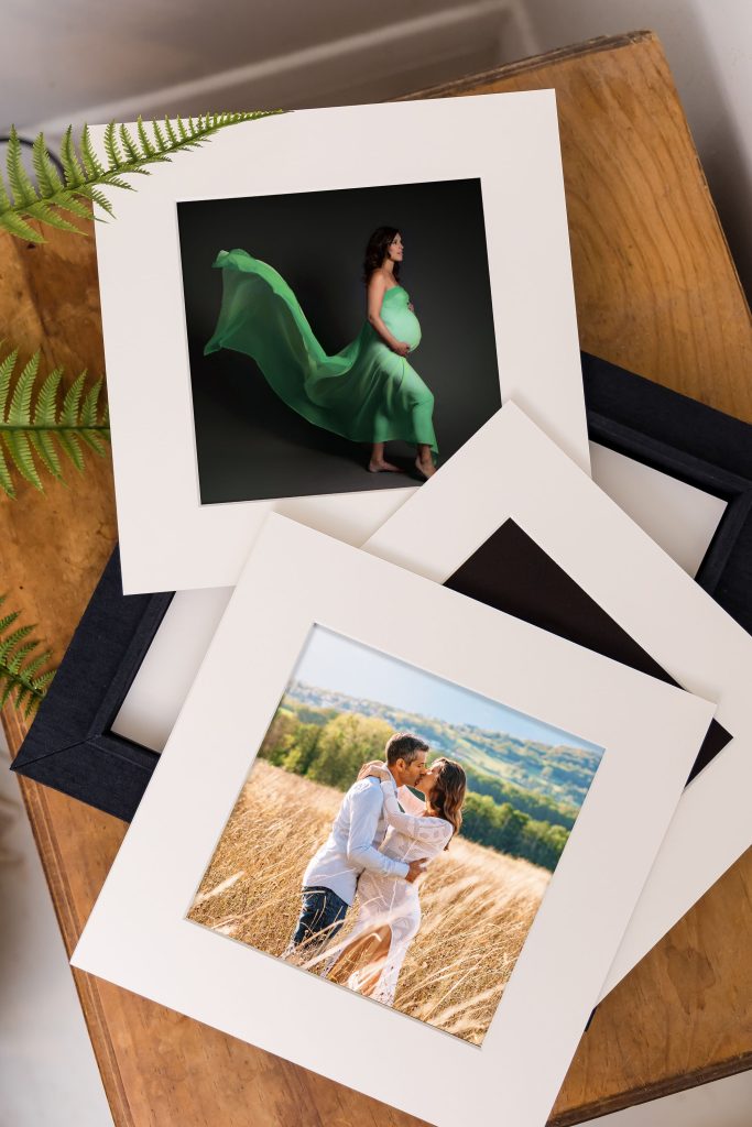 Colourful prints from a maternity photo session