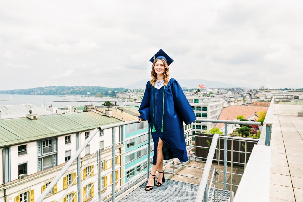 Amber Roberts captures Geneva High School graduate wearing cap and gown