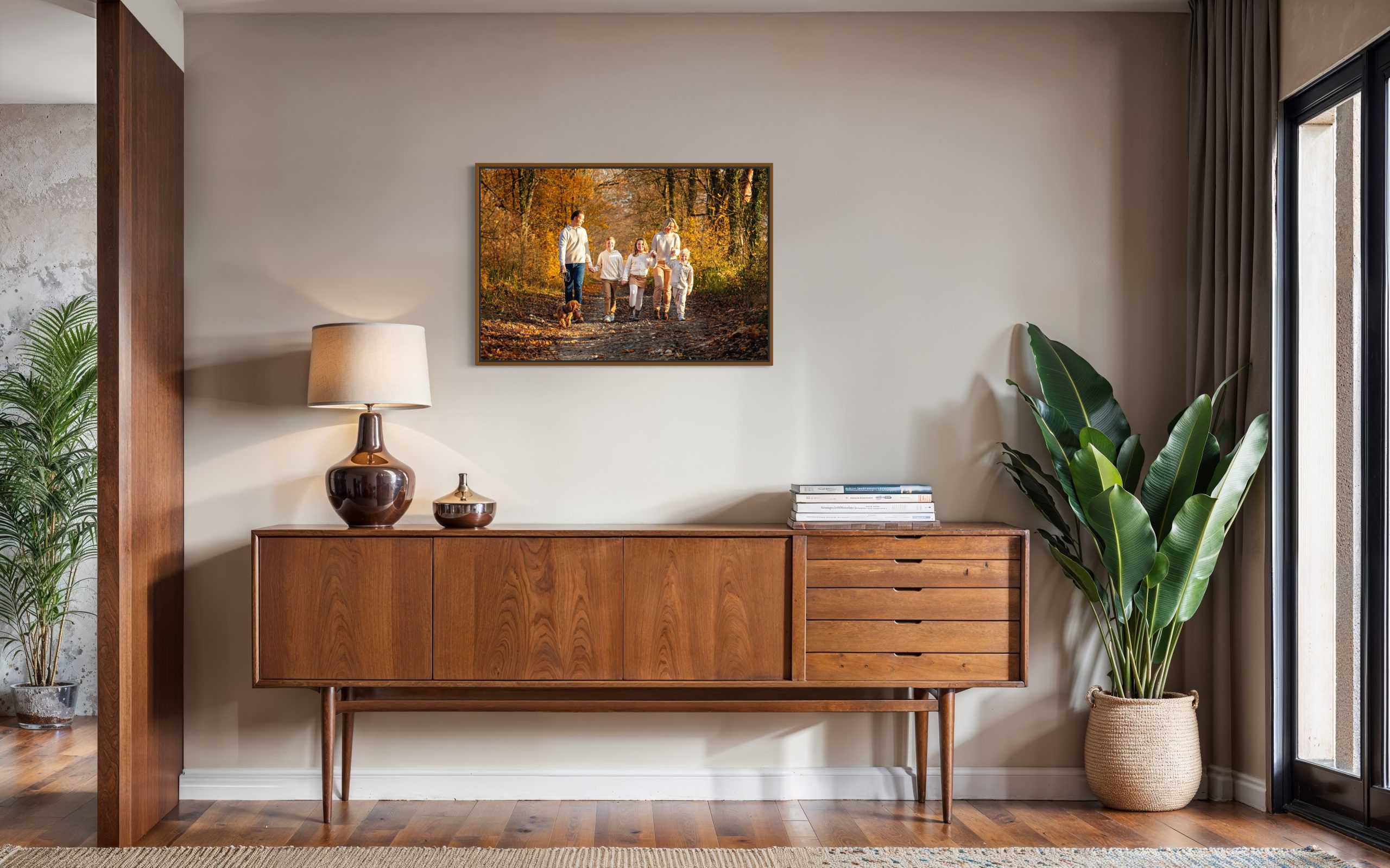 custom family wall art displayed in a Swiss home